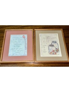 Vintage Flavia Weedn Framed Art Prints - Set of 2 - 8.5"x10.5"